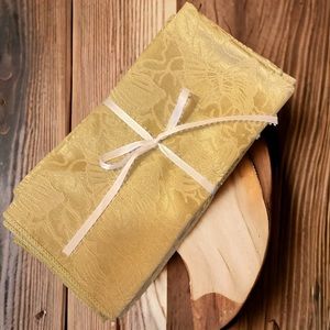 Set Of Four Golden Butterfly Napkins